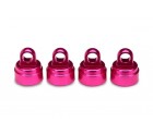 Shock caps, aluminum (Pink-an odized) (4) (fits all Ultra Shocks