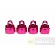 Shock caps, aluminum (Pink-an odized) (4) (fits all Ultra Shocks